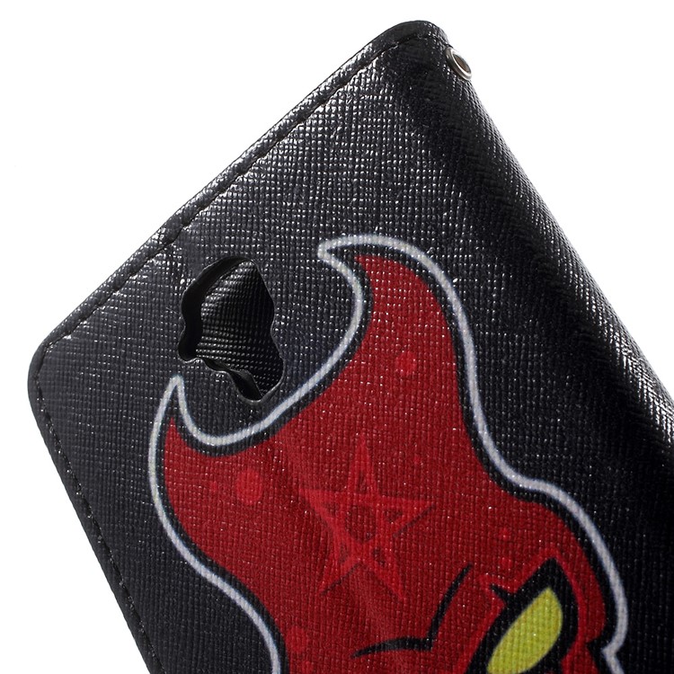 Pattern Printing Wallet Leather Stand Shell for Huawei Y5 Y560 - Do Not Touch My Phone-6