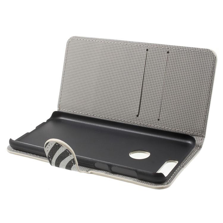 Patterned Leather Wallet Card Holder Case for Huawei Honor 8 - Zebra Stripes-5