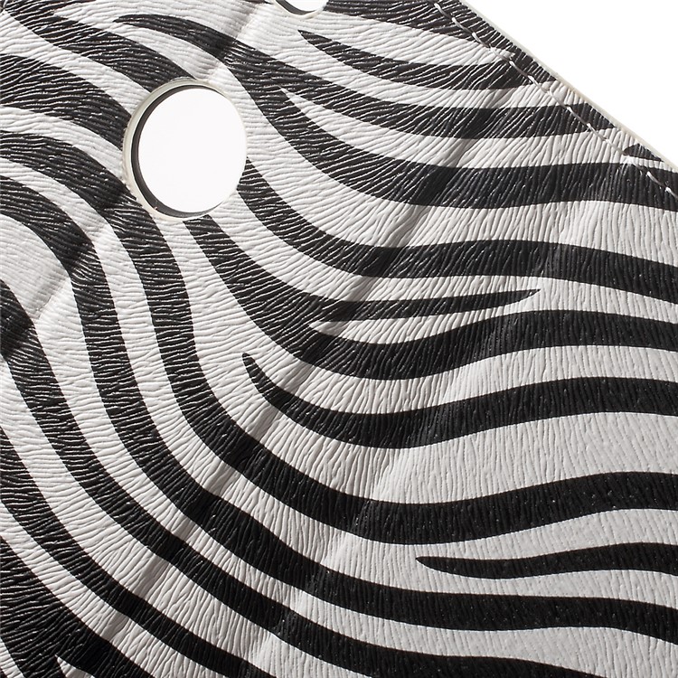 Patterned Leather Wallet Card Holder Case for Huawei Honor 8 - Zebra Stripes-6