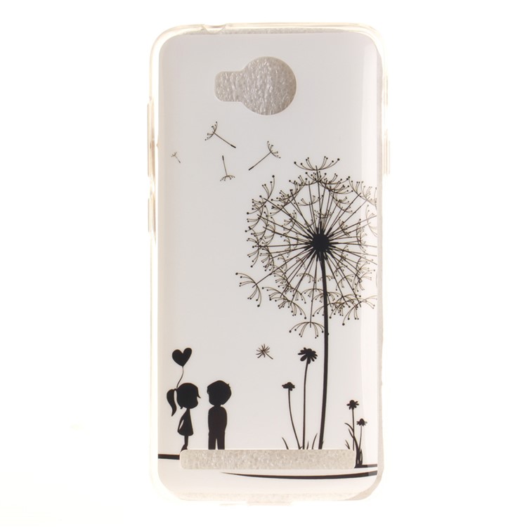Soft IMD TPU Cover Case for Huawei Y3 II / Y3II - Dandelion and Lovers-2