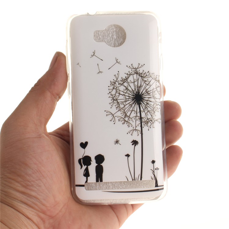 Soft IMD TPU Cover Case for Huawei Y3 II / Y3II - Dandelion and Lovers-5