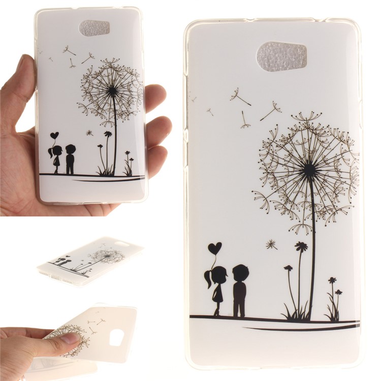 Soft IMD TPU Gel Cover for Y5II / Y5 II - Dandelion and Lovers-1