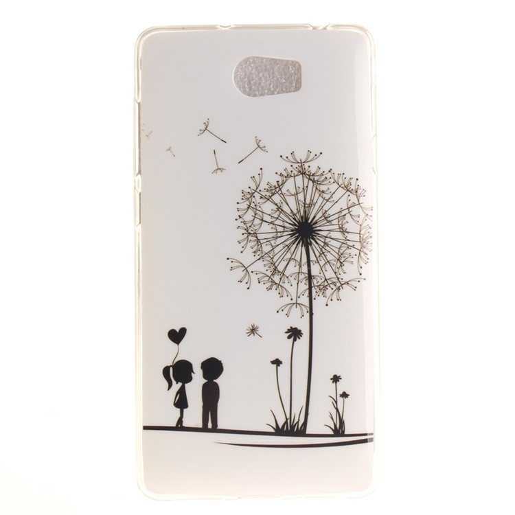 Soft IMD TPU Gel Cover for Y5II / Y5 II - Dandelion and Lovers-2