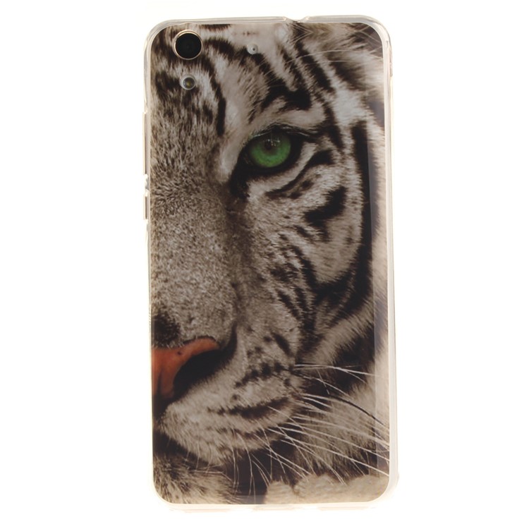 Protective IMD TPU Shell for Huawei Y6 II / Honor 5A - Angry Tiger-2