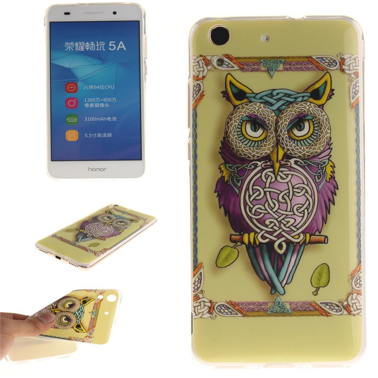 Protective IMD TPU Shell Case for Huawei Y6 II / Honor 5A - Cool Owl-1