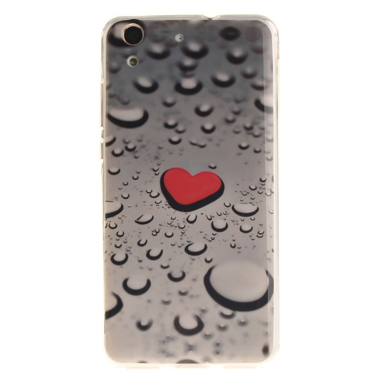 Protective IMD TPU Phone Cover for Huawei Y6 II / Honor 5A - Waterdrop and Love-2