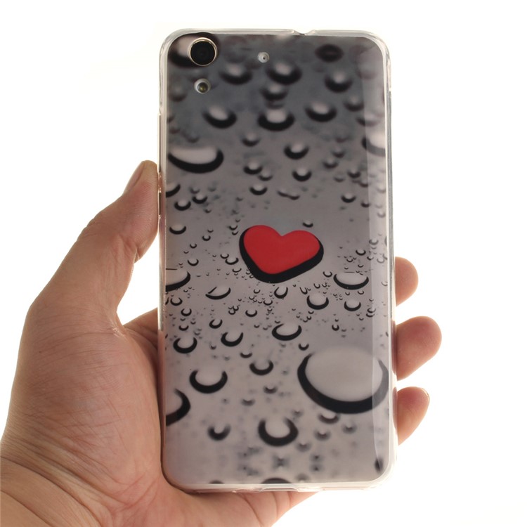 Protective IMD TPU Phone Cover for Huawei Y6 II / Honor 5A - Waterdrop and Love-6
