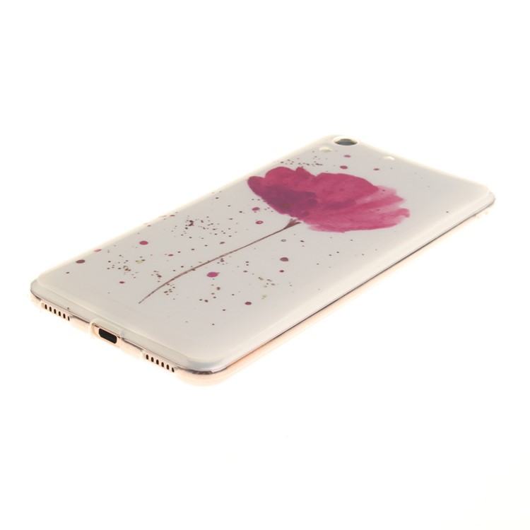 Protective IMD TPU Phone Shell for Huawei Y6 II / Honor 5A - Red Flower-4