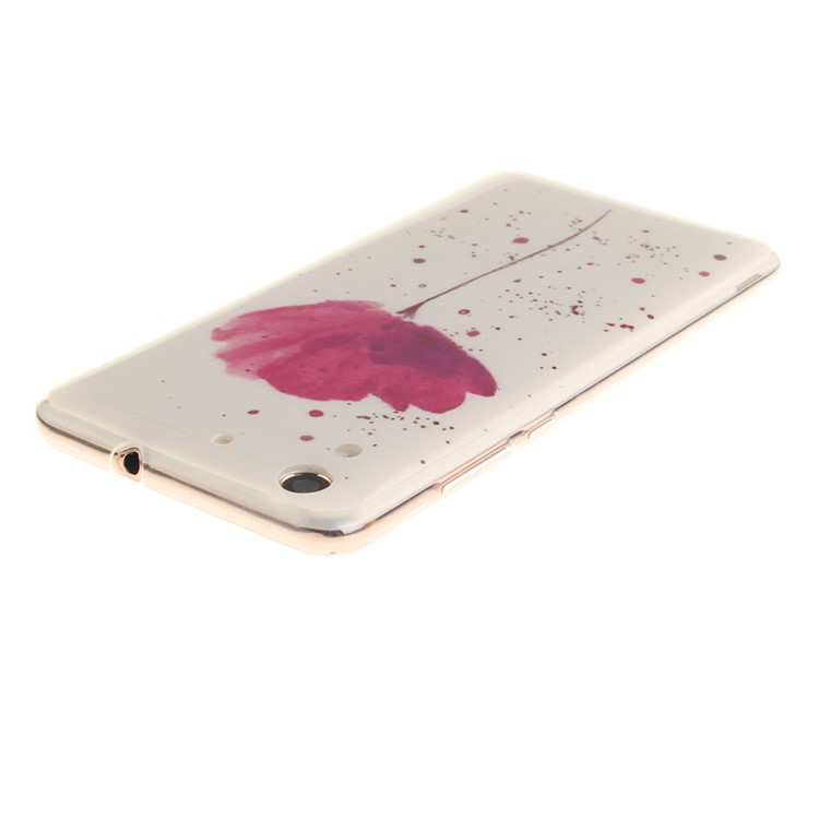 Protective IMD TPU Phone Shell for Huawei Y6 II / Honor 5A - Red Flower-5