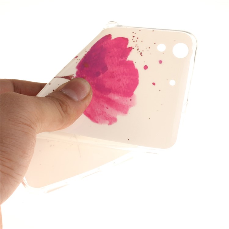 Protective IMD TPU Phone Shell for Huawei Y6 II / Honor 5A - Red Flower-7