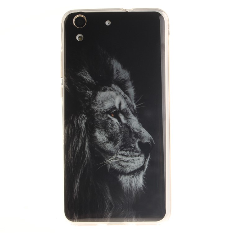 Protective IMD TPU Gel Case for Huawei Y6 II / Honor 5A - Sad Lion-2