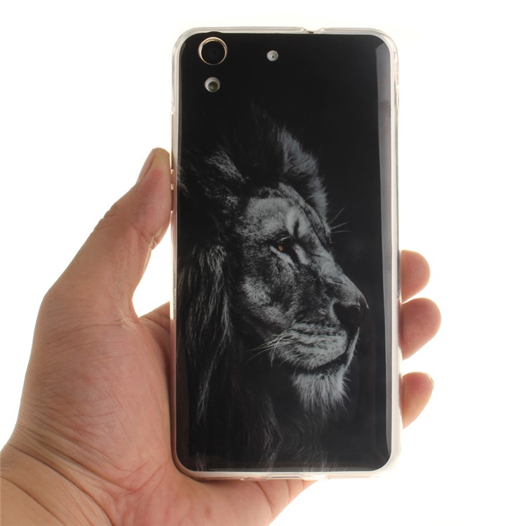 Protective IMD TPU Gel Case for Huawei Y6 II / Honor 5A - Sad Lion-6