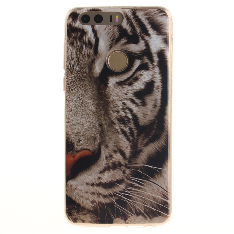 Soft IMD TPU Shell for Huawei Honor 8 - Tiger Pattern-2