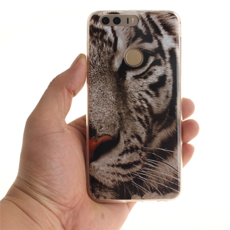Soft IMD TPU Shell for Huawei Honor 8 - Tiger Pattern-6