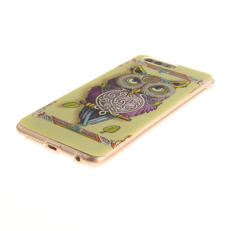 Soft IMD TPU Back Case for Huawei Honor 8 - Colorized Owl-4