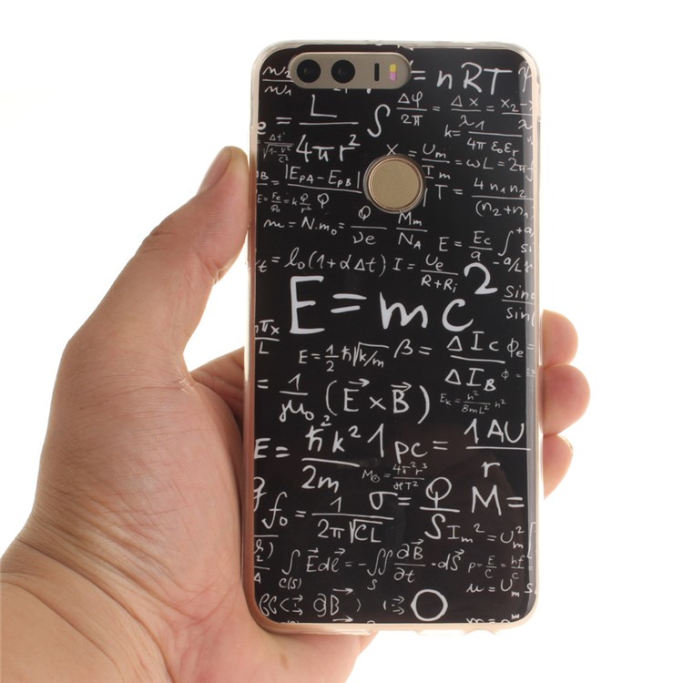 Soft IMD TPU Gel Case for Huawei Honor 8 - Mathematical Symbols-6