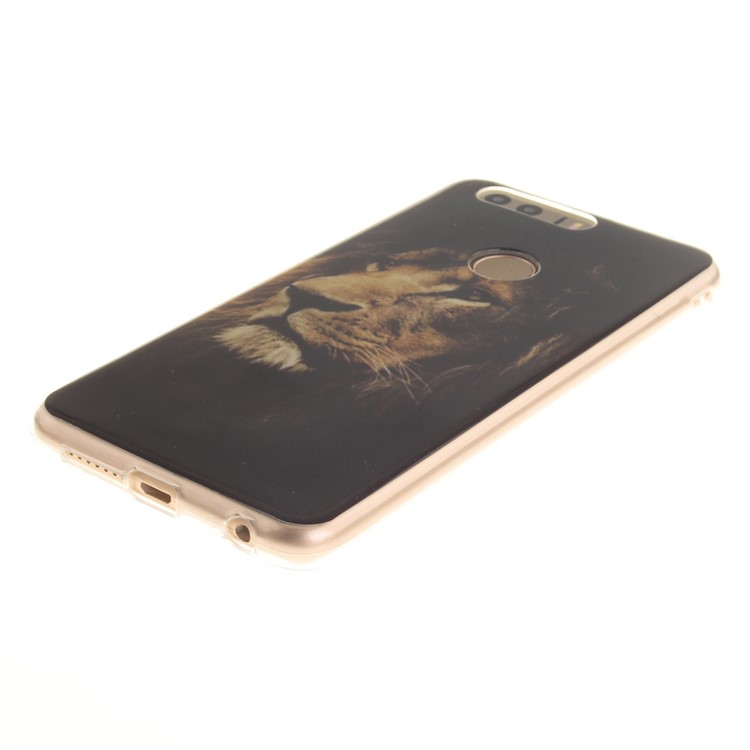 Soft IMD TPU Case Cover for Huawei Honor 8 - Lion Pattern-4