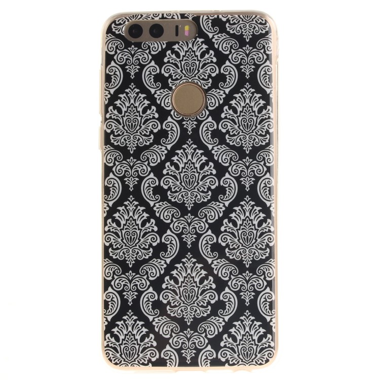 Soft IMD TPU Protective Case for Huawei Honor 8 - Damask Flowers-2