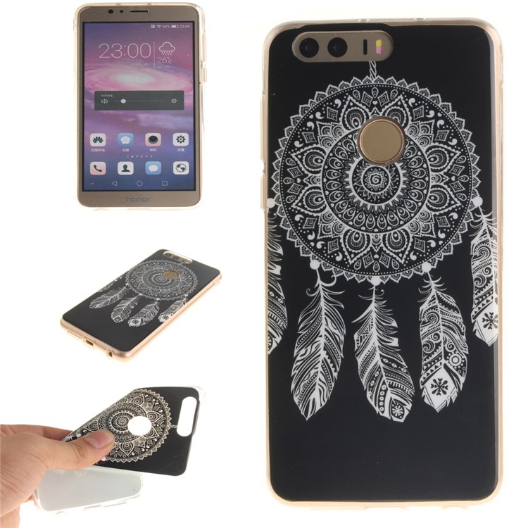 Soft IMD TPU Gel Cover for Huawei Honor 8 - Dream Catcher-1