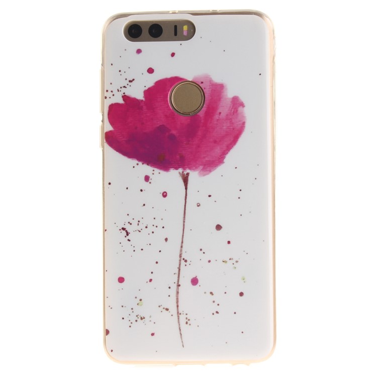 Soft IMD TPU Shell Cover Case for Huawei Honor 8 - Vivid Flowers-2