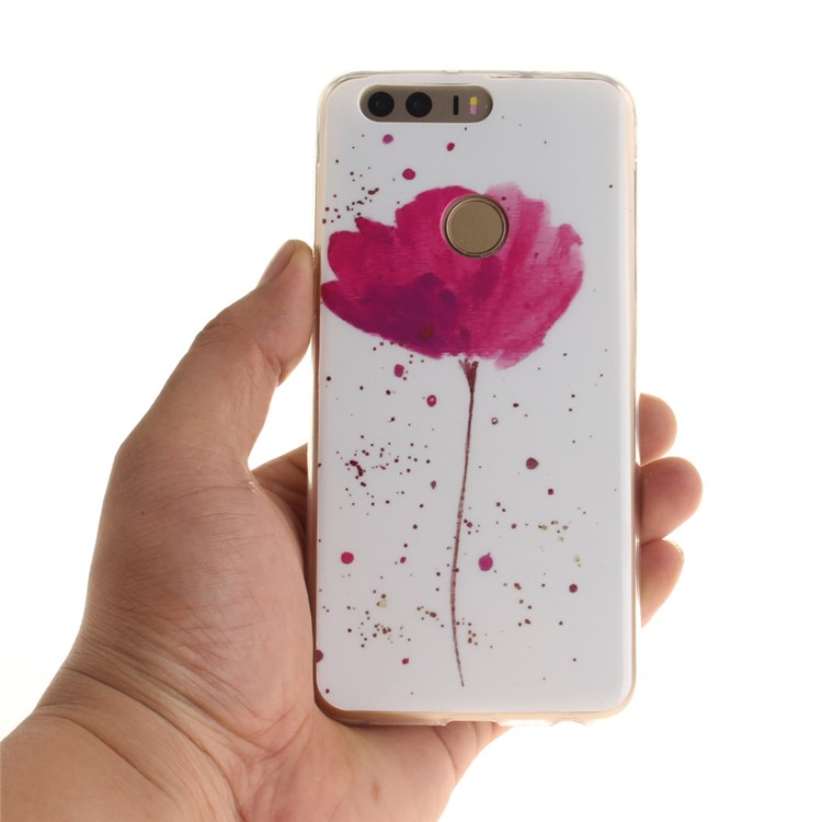 Soft IMD TPU Shell Cover Case for Huawei Honor 8 - Vivid Flowers-6