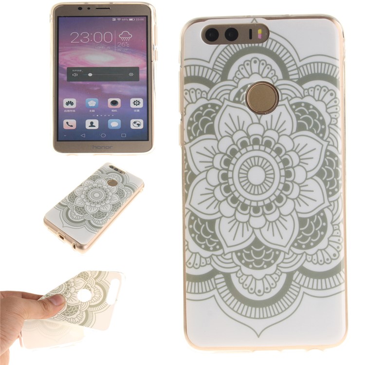 Soft IMD TPU Cover Shell for Huawei Honor 8 - Fresh Flowers-1