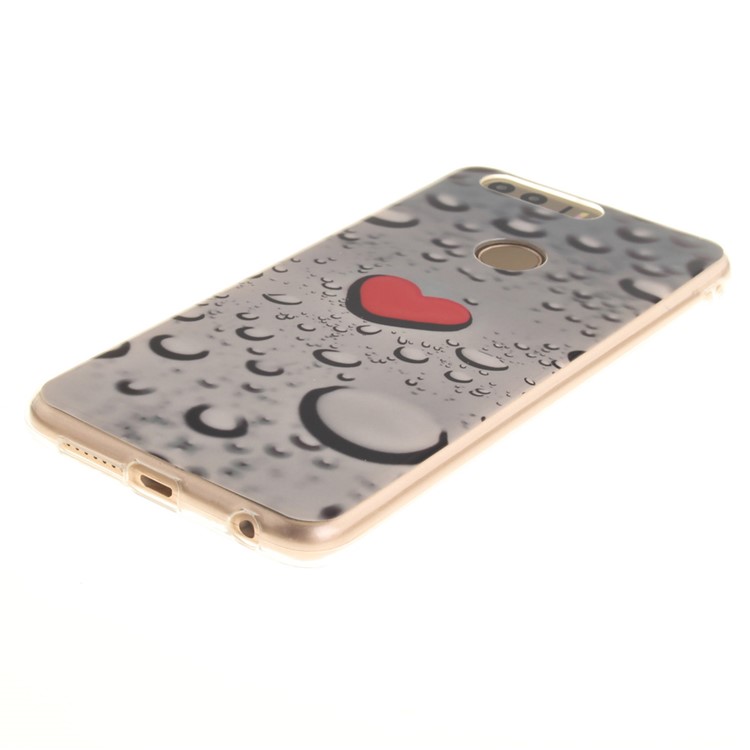 Soft IMD TPU Cover Shell for Huawei Honor 8 - Red Heart-4