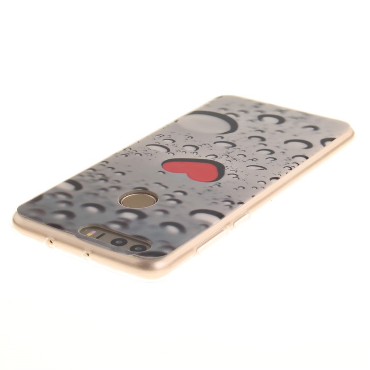 Soft IMD TPU Cover Shell for Huawei Honor 8 - Red Heart-5
