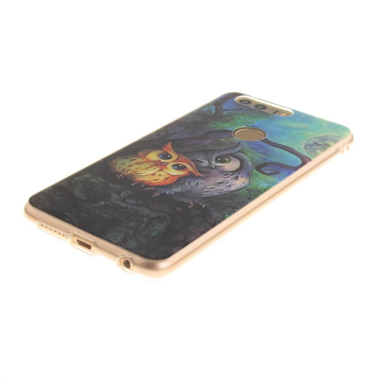 Soft IMD TPU Case for Huawei Honor 8 - Owls Pattern-4