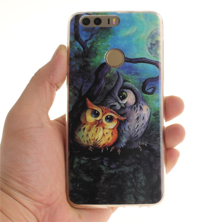 Soft IMD TPU Case for Huawei Honor 8 - Owls Pattern-6