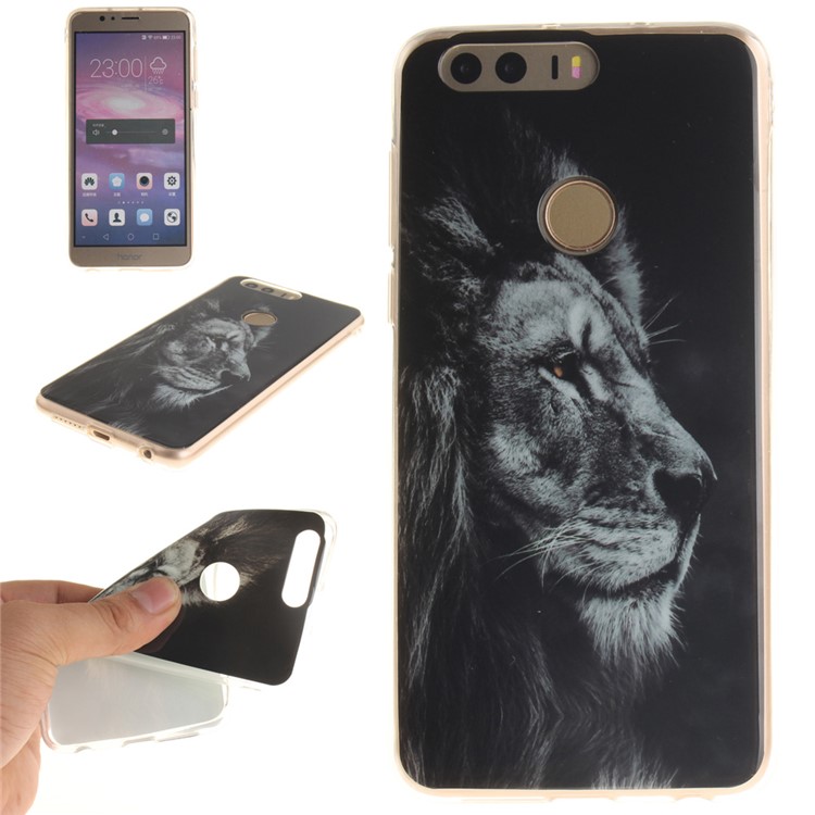 Soft IMD TPU Case for Huawei Honor 8 - Fierce Lion-1