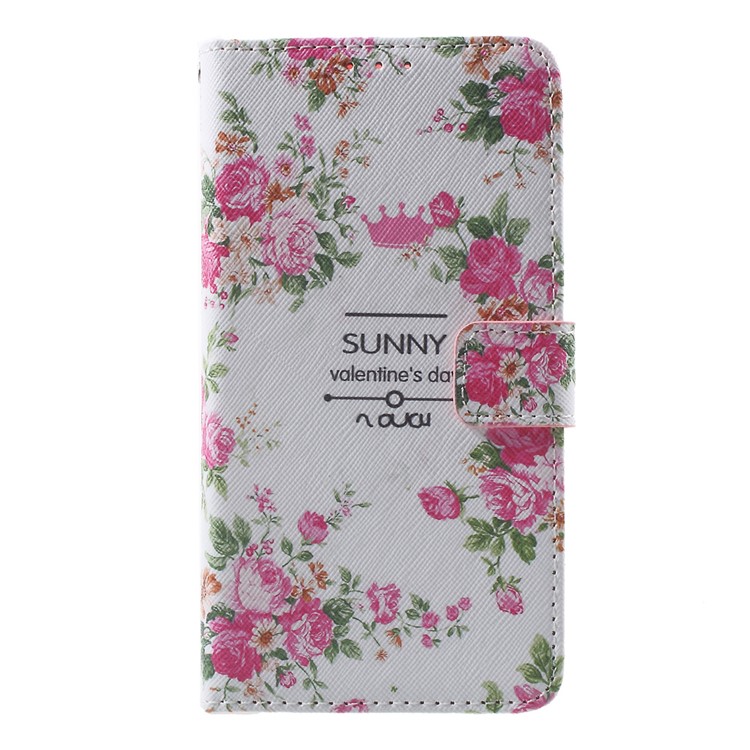 Callfree Flip Leather Protector Case for Huawei Honor 8 - Blooming Roses-1