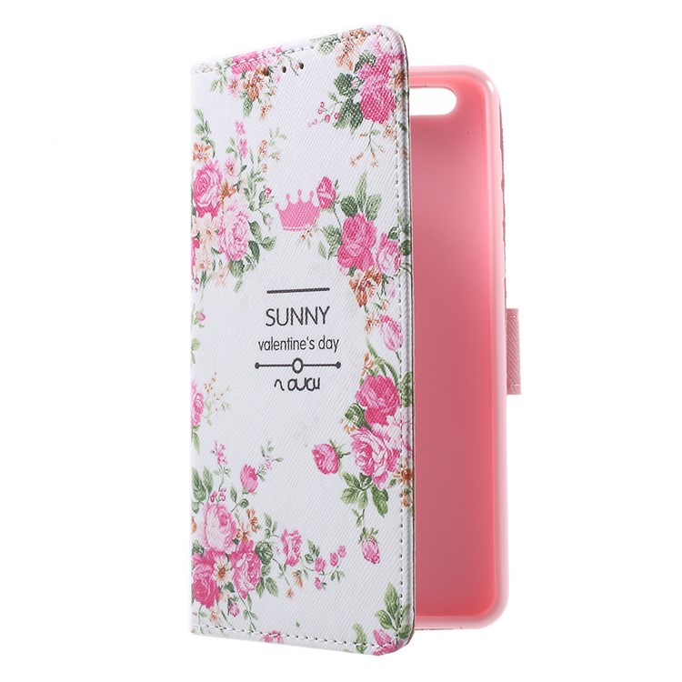 Callfree Flip Leather Protector Case for Huawei Honor 8 - Blooming Roses-3