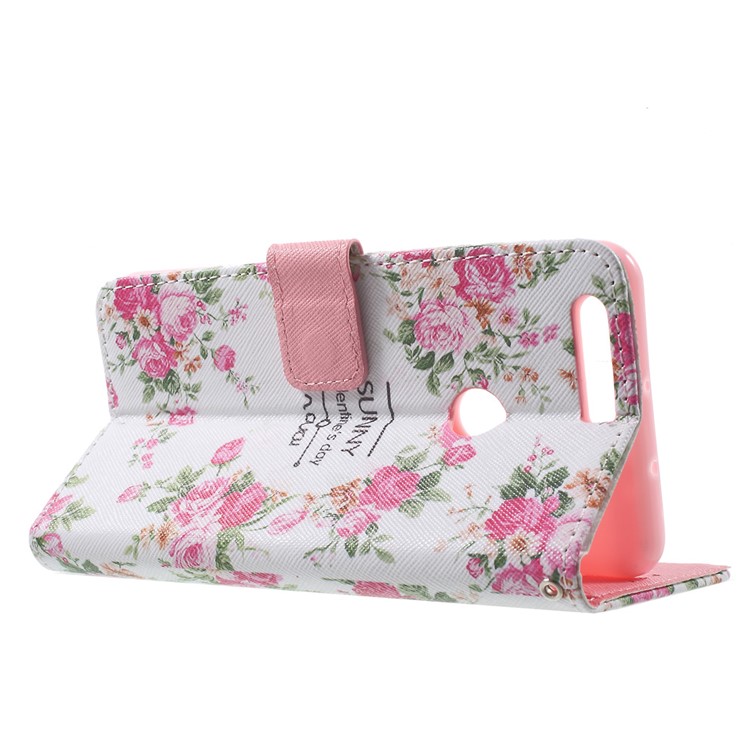 Callfree Flip Leather Protector Case for Huawei Honor 8 - Blooming Roses-5
