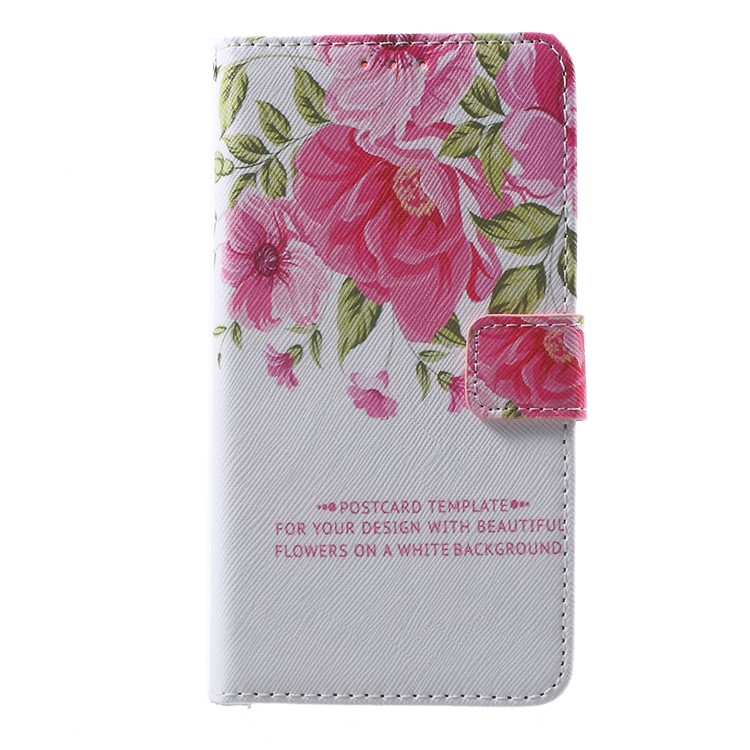 Callfree Leather Case with Card Holder for Huawei Honor 8 - Fresh Flower-1