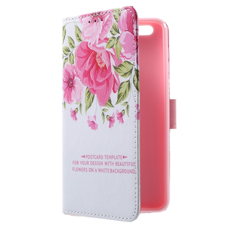 Callfree Leather Case with Card Holder for Huawei Honor 8 - Fresh Flower-3