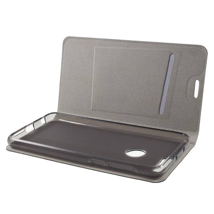 Cross Texture Leather Card Holder Case for Huawei Honor 8 with Stand - Black-5