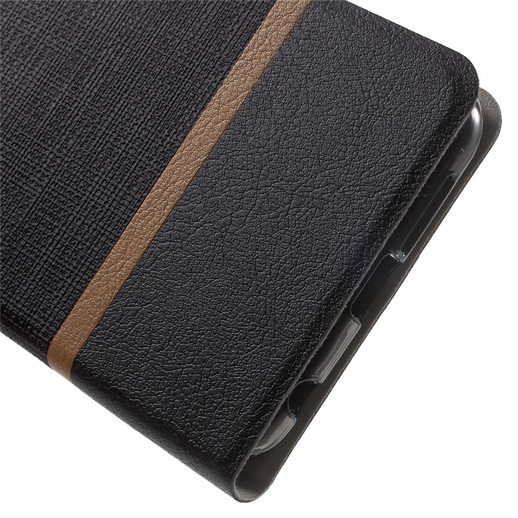 Cross Texture Leather Card Holder Case for Huawei Honor 8 with Stand - Black-7