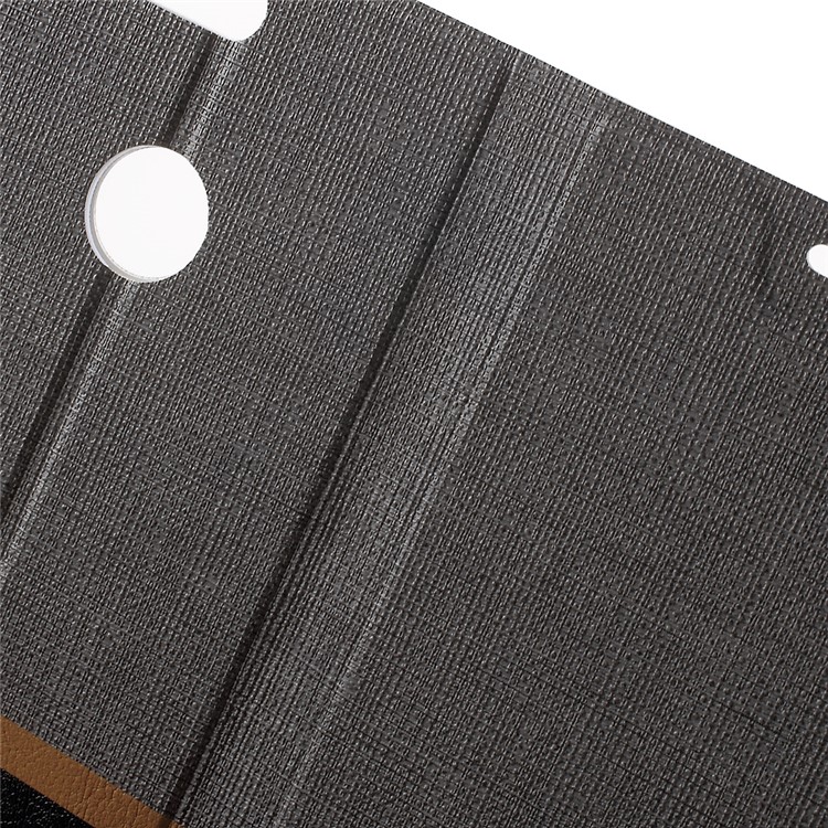 Cross Texture Leather Card Holder Cover for Huawei Honor 8 with Stand - Grey-6