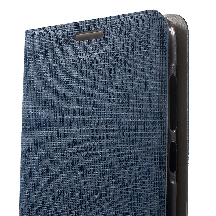Cross Texture Leather Card Holder Stand Shell for Huawei Honor 8 - Dark Blue-7