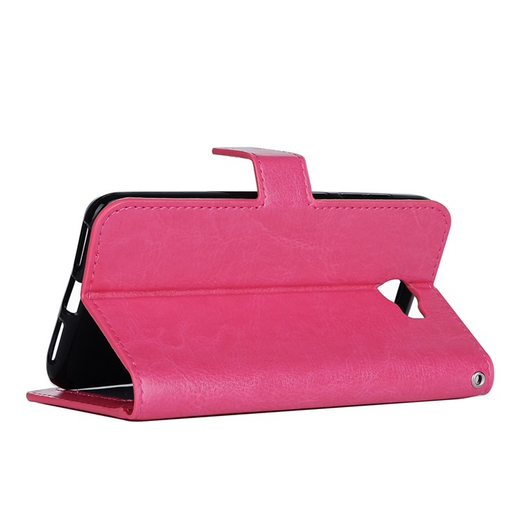 Crazy Horse Leather Flip Wallet Stand Cover for Huawei Y5II / Y5 II - Rose-5