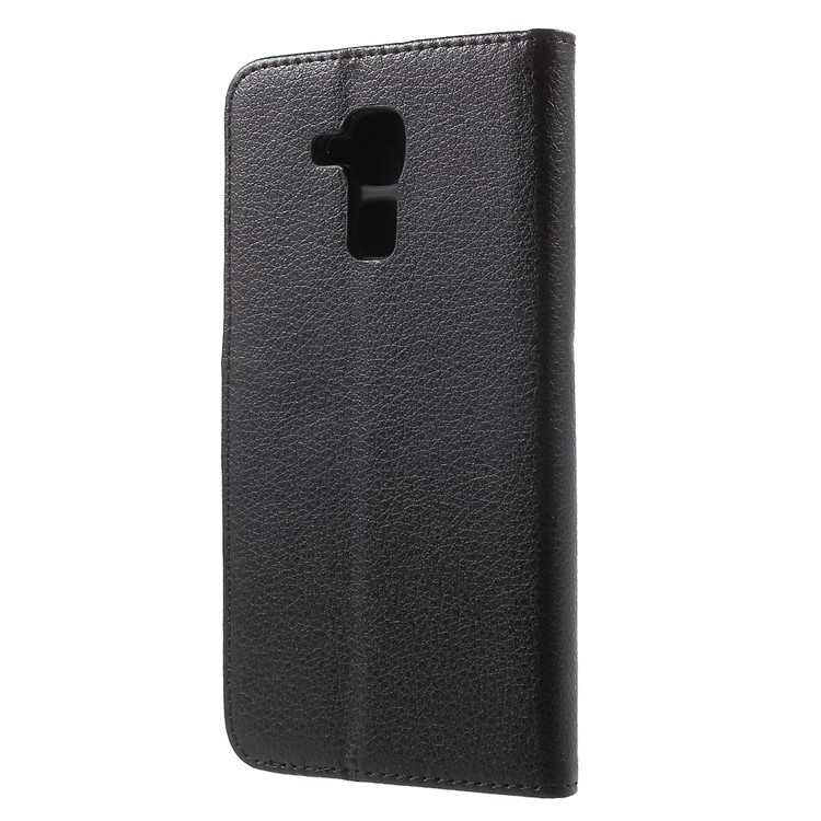 Litchi Texture Flip Leather Wallet Case for Huawei Honor 5c / Huawei GT3 - Black-1