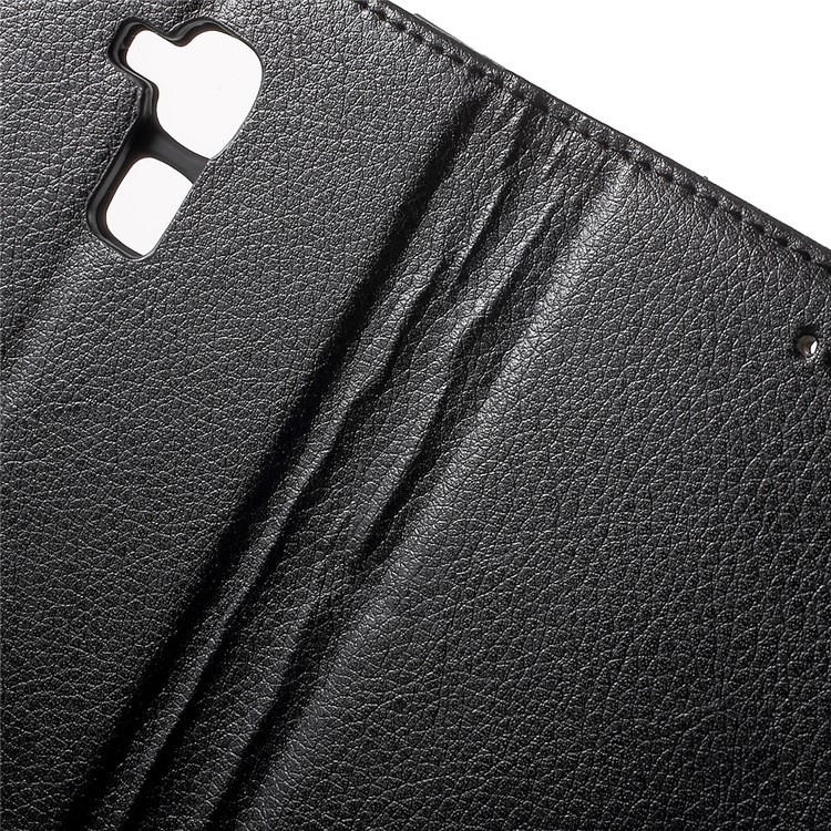 Litchi Texture Flip Leather Wallet Case for Huawei Honor 5c / Huawei GT3 - Black-1
