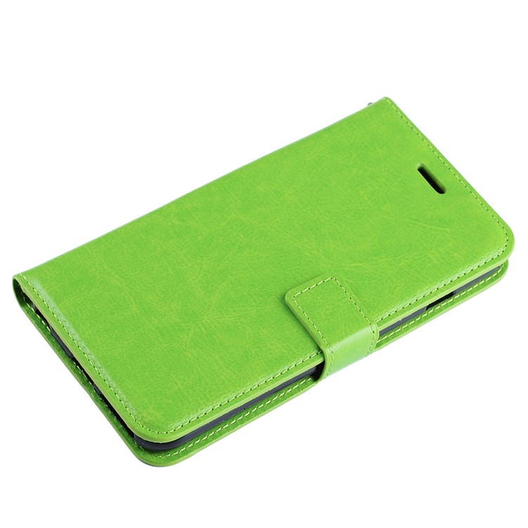 Crazy Horse Leather Magnetic Wallet Stand Cover for Huawei Honor 8 - Green-3