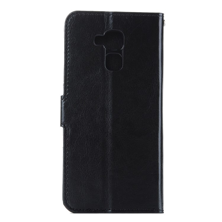 Crazy Horse Wallet Stand Leather Case for Huawei Honor 5C / GT3 with Hand Strap - Black-2