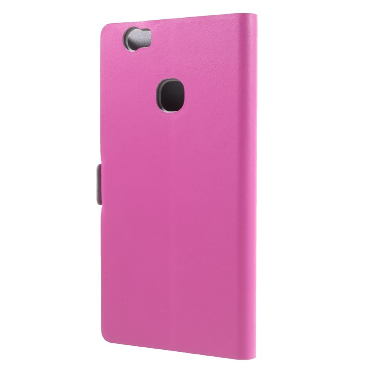 DOORMOON Genuine Leather Stand Case with Card Holder for Huawei Honor Note 8 - Rose-2