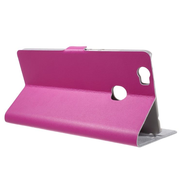 DOORMOON Genuine Leather Stand Case with Card Holder for Huawei Honor Note 8 - Rose-5