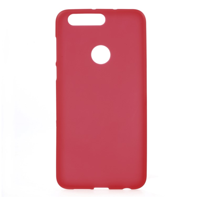 Frosted TPU Gel Cover Case for Huawei Honor 8 - Red-1