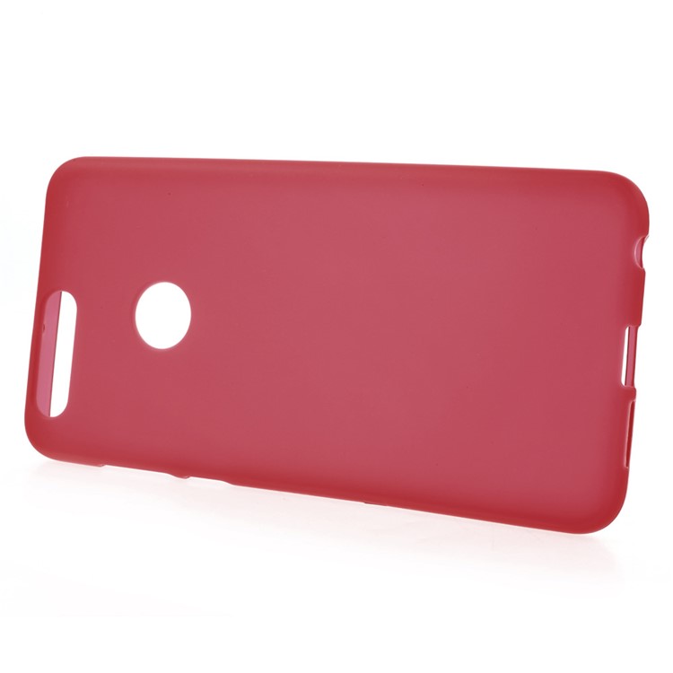 Frosted TPU Gel Cover Case for Huawei Honor 8 - Red-2
