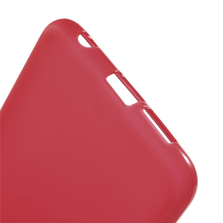 Frosted TPU Gel Cover Case for Huawei Honor 8 - Red-4